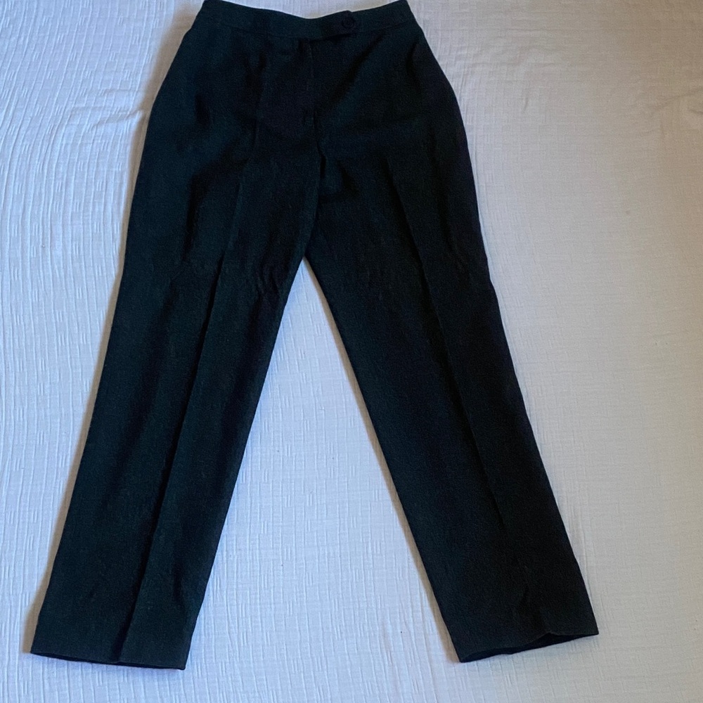 EVAN PICONE 100% Wool  Classic Dark Gray Women's Trousers